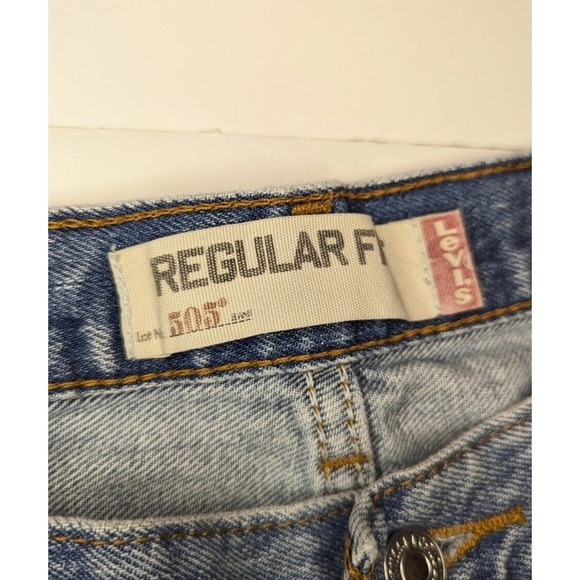 Levi's 505 Light Wash Regular Fit Jeans Size 36x32 - Picture 11 of 13